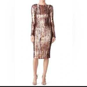 Dress the Population sequin dress.